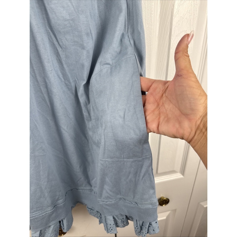 Roper Cotton Eyelet Women's Summer Dress Size XL Jersey Blue NWT - Picture 7 of 10